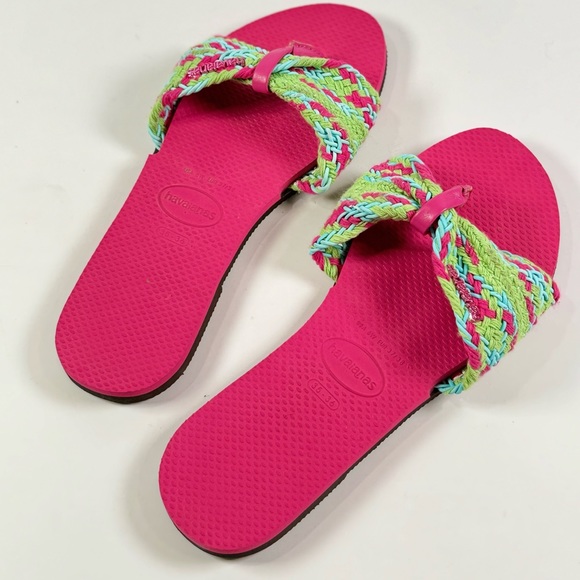Havaianas Flip-Flops You Saint Tropez Mesh - Pink Size 35-36 - Picture 3 of 7
